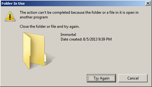 File is locked