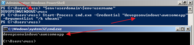 User Impersonation In Windows - PowerShell