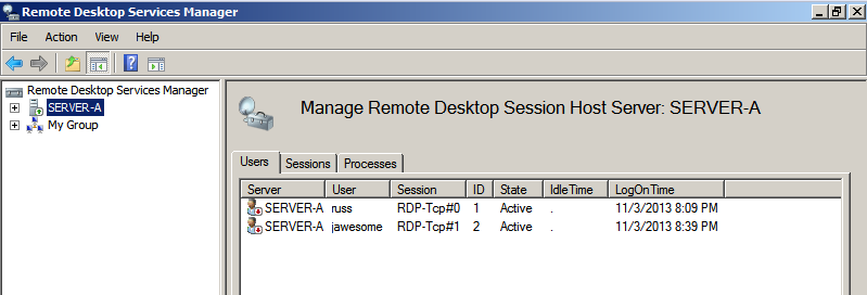 remote desktop services manager